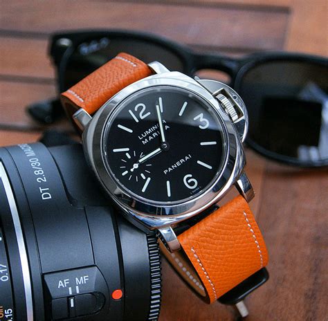 panerai orange strap leather|best aftermarket Panerai straps.